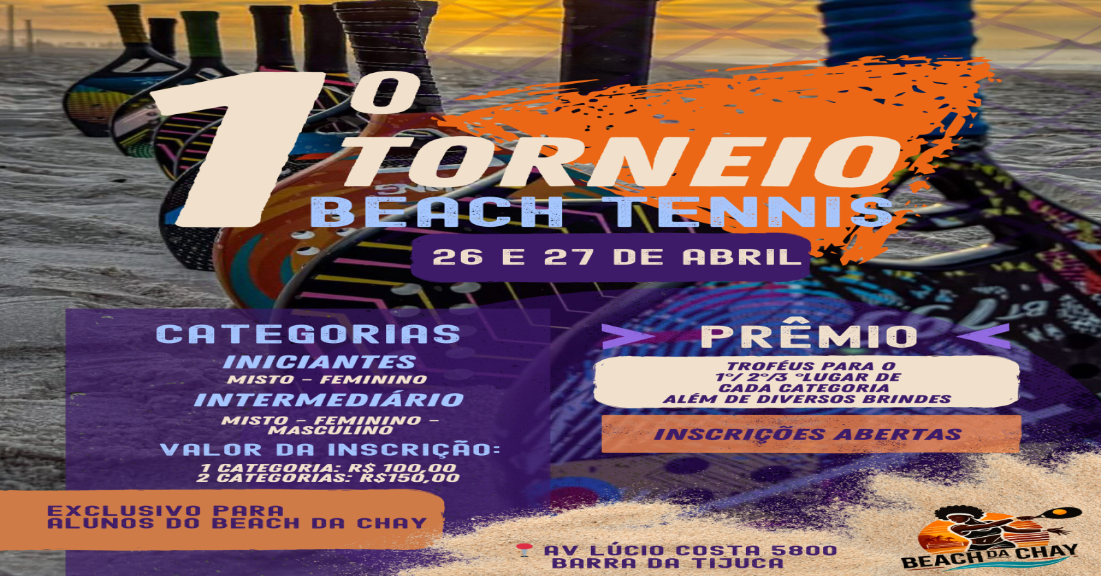 Primeiro torneio interno de beach tennis - Beach da Chay
